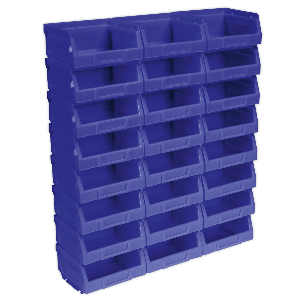 Sealey Plastic Storage Bin 105 x 85 x 55mm - Blue - Pack of 24 TPS124B