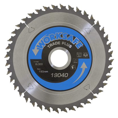 Sealey Ø190 x 30mm Trade Plus Circular Saw Blade - 40tpu TPS19040