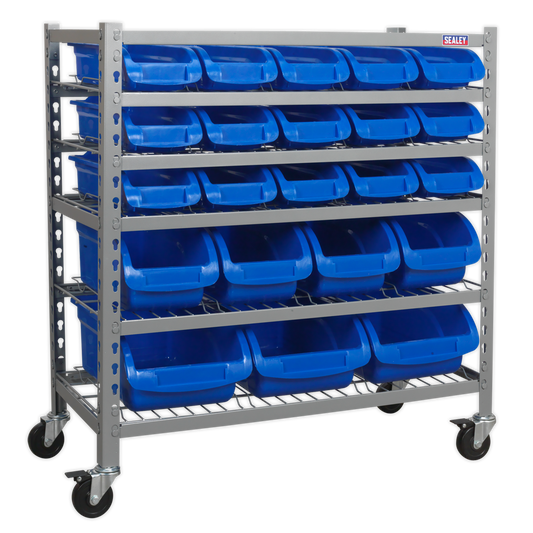 Sealey 22 Bin Mobile Storage System TPS22