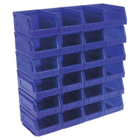 Sealey Plastic Storage Bin 105 x 165 x 85mm - Blue - Pack of 24 TPS224B