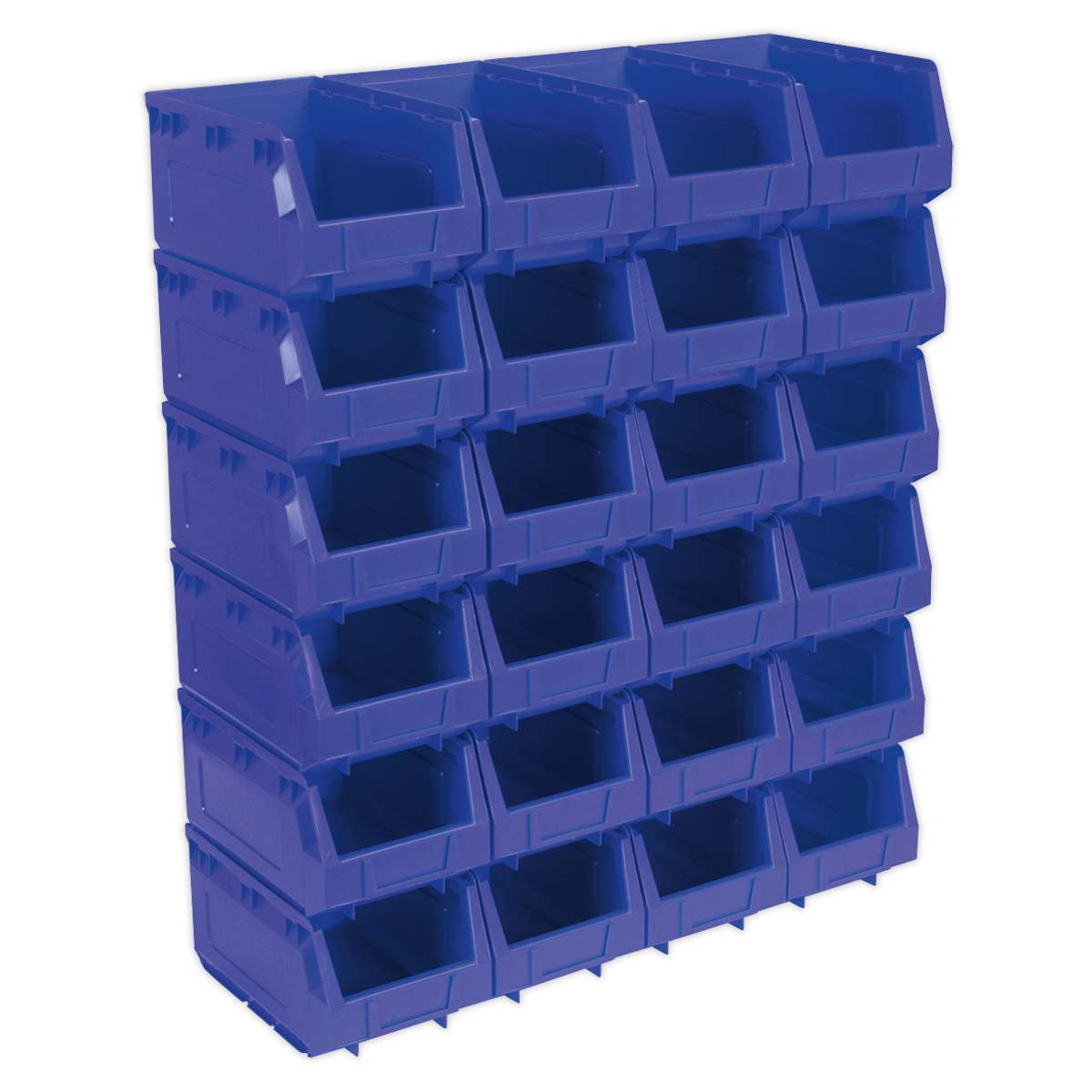 Sealey Plastic Storage Bin 150 x 240 x 130mm - Blue - Pack of 24 TPS324B