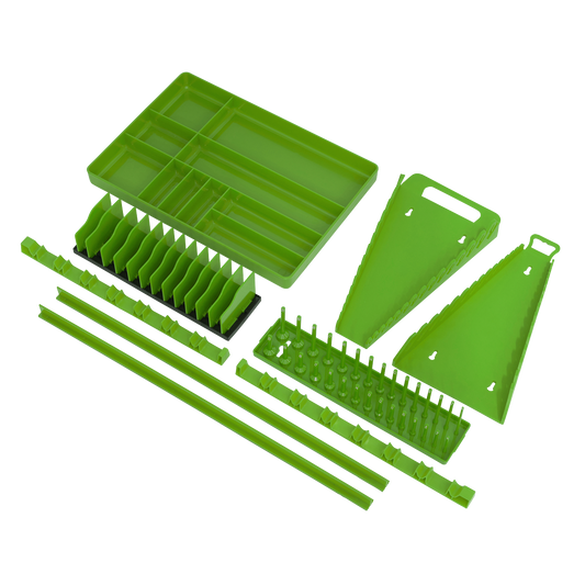 Sealey 9pc Tool Storage Organizer Set - Hi-Vis Green TSK01HV