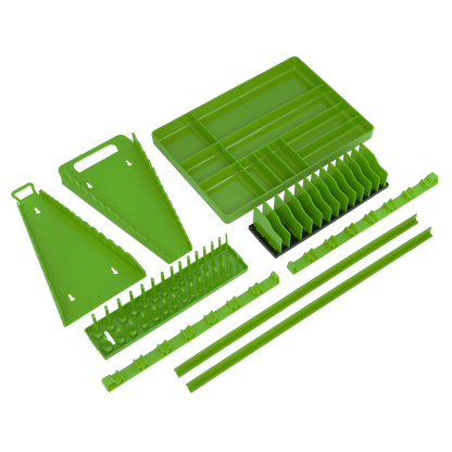 Sealey 9pc Tool Storage Organizer Set - Hi-Vis Green TSK01HV