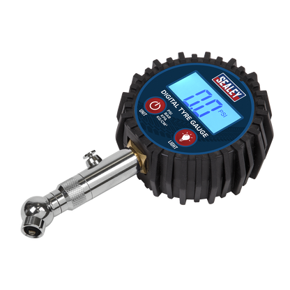 Sealey Digital Tyre Pressure Gauge with Swivel Head & Quick Release TST001