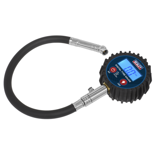 Sealey Digital Tyre Pressure Gauge with Push-On Connector TST002