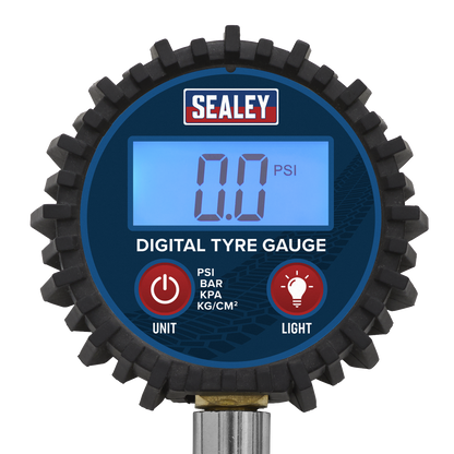 Sealey Digital Tyre Pressure Gauge with Push-On Connector TST002