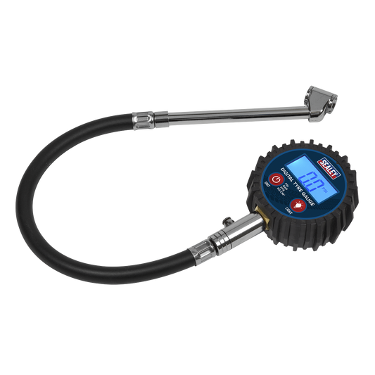 Sealey Digital Tyre Pressure Gauge with Twin Push-On Connector TST003