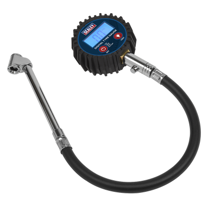 Sealey Digital Tyre Pressure Gauge with Twin Push-On Connector TST003