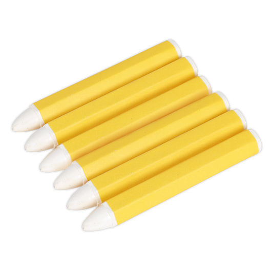 Sealey White Tyre Marking Crayon - Pack of 6 TST13
