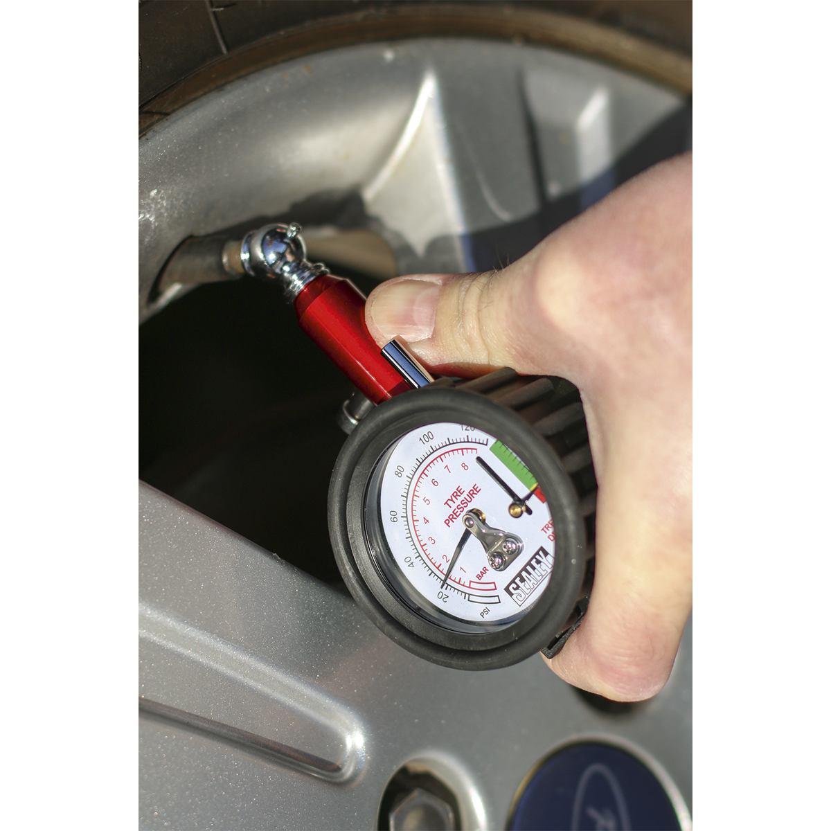Sealey Tyre Pressure & Tyre Tread Depth Gauge TSTPDG01