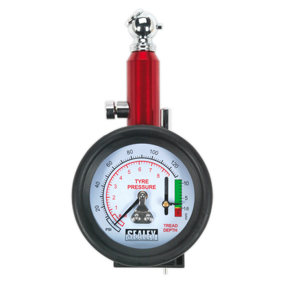 Sealey Tyre Pressure & Tyre Tread Depth Gauge TSTPDG01