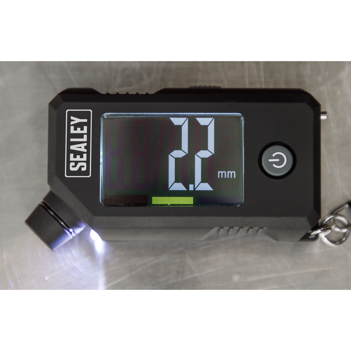 Sealey Digital Tyre Pressure & Tread Depth Gauge with LED TSTPG12