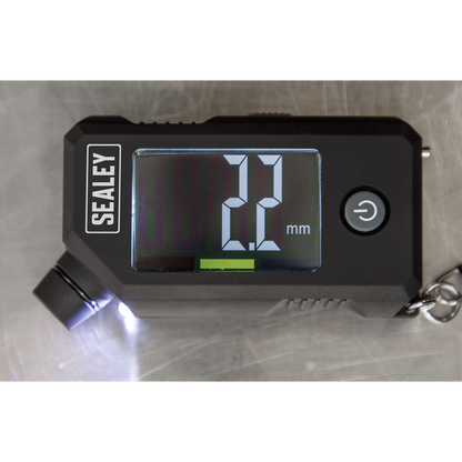 Sealey Digital Tyre Pressure & Tread Depth Gauge with LED TSTPG12