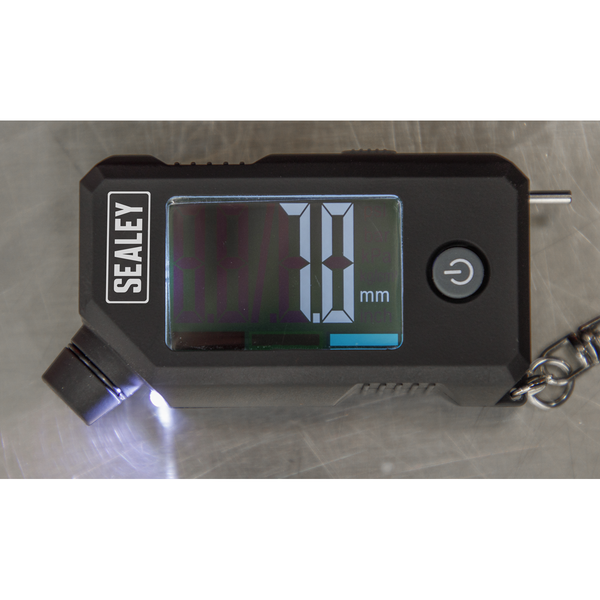 Sealey Digital Tyre Pressure & Tread Depth Gauge with LED TSTPG12