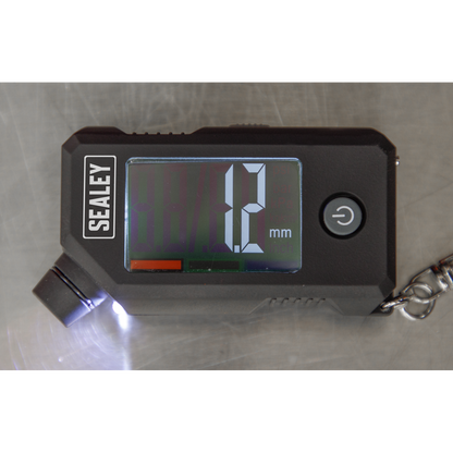 Sealey Digital Tyre Pressure & Tread Depth Gauge with LED TSTPG12