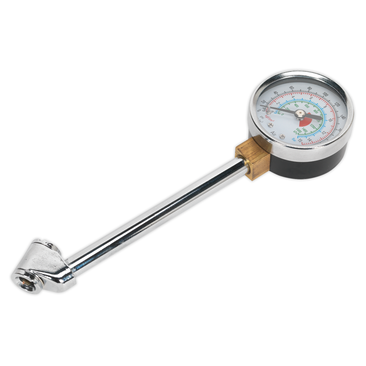 Sealey Tyre Pressure Gauge with Twin Connector TSTPG34