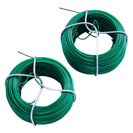 Amtech 2 piece 50m plastic coated garden wire set U4200