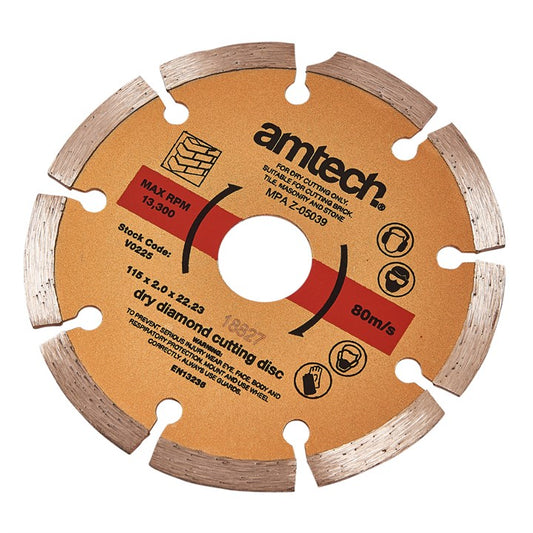 Amtech 115mm (4.5") Diamond cutting disc V0225