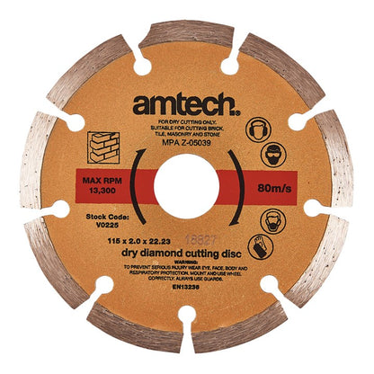 Amtech 115mm (4.5") Diamond cutting disc V0225