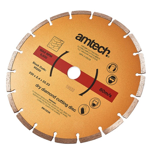 Amtech 230mm (9") Segmented diamond cutting disc V0250