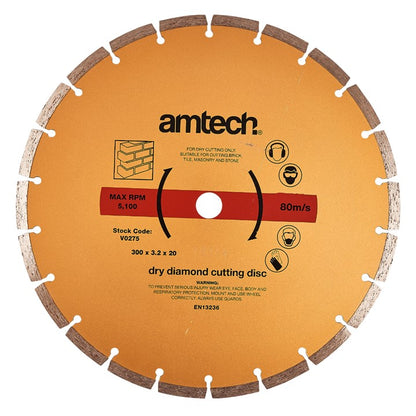 Amtech 300mm (12") Segmented diamond cutting disc V0275