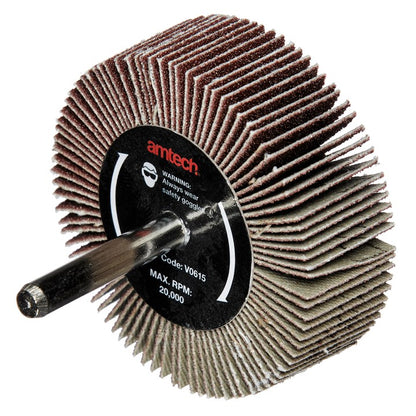 Amtech 60 x 20mm 120 grit abrasive flap wheel V0615
