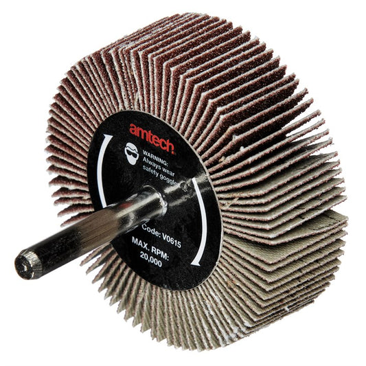 Amtech 60 x 20mm 120 grit abrasive flap wheel V0615