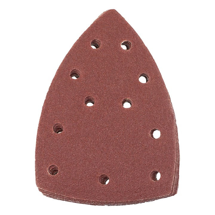 Amtech Pack of 10 P80 grit hook and loop delta sanding sheets V4027