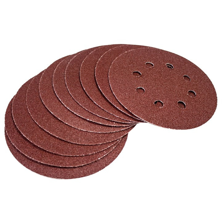 Amtech 10 x P60 grit circular sanding sheets (125mm diameter) V4080