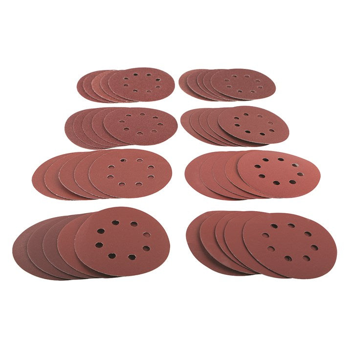 Amtech 40 Piece mixed grit circular sanding sheet set (125mm) V4096