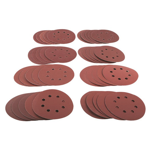 Amtech 40 Piece mixed grit circular sanding sheet set (125mm) V4096