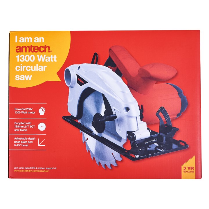 Amtech 1300W 185mm Circular saw V6030