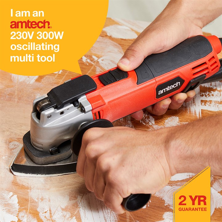 Amtech 230V 300W Oscillating multi-tool with quick blade release V6120