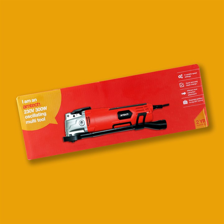 Amtech 230V 300W Oscillating multi-tool with quick blade release V6120