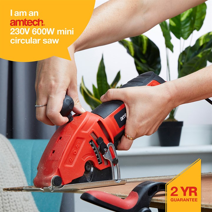 Amtech 230V 600W mini circular saw V6140