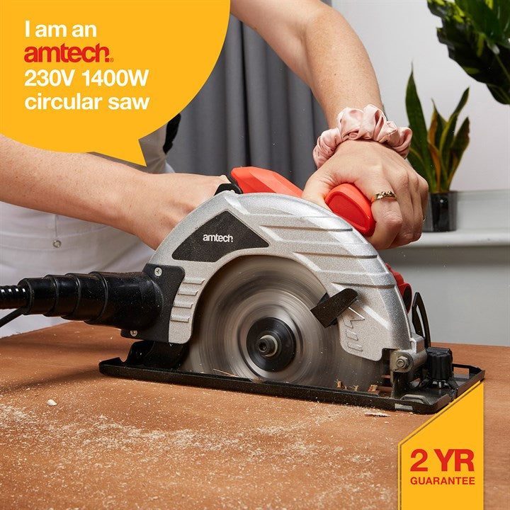 Amtech 400W 185mm Corded circular saw V6145