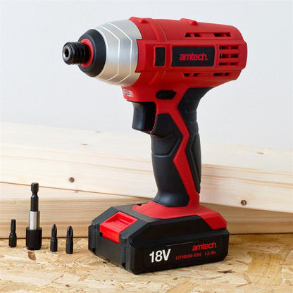Amtech 18V Li-Ion cordless 6mm (0.25") impact driver V6520