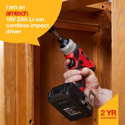Amtech 18V 2Ah Li-ion cordless impact driver V6615
