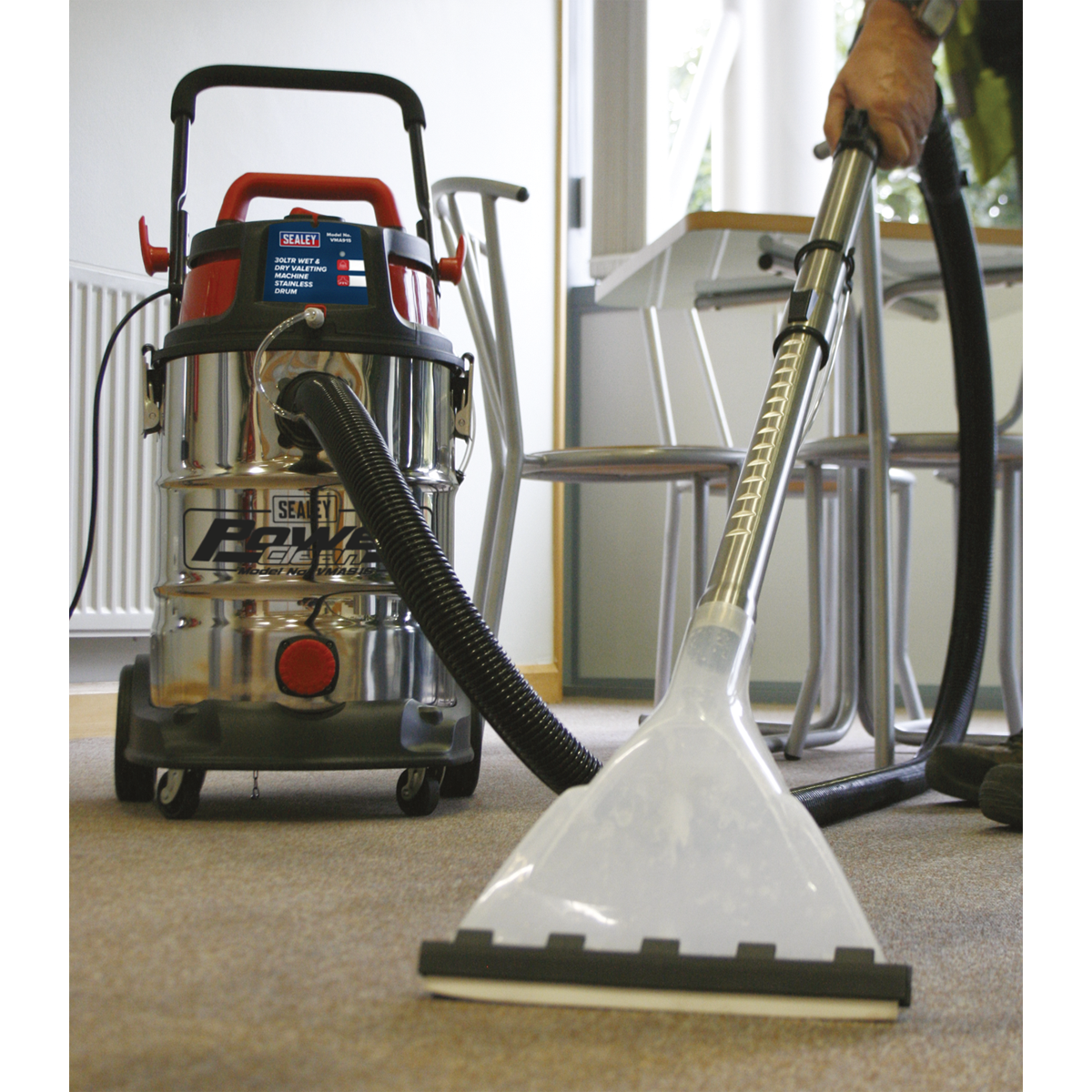 Sealey 30L Wet & Dry Valeting Machine Stainless Drum VMA915