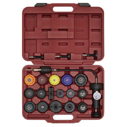 Sealey 20pc Cooling System Pressure Tester Kit VS001