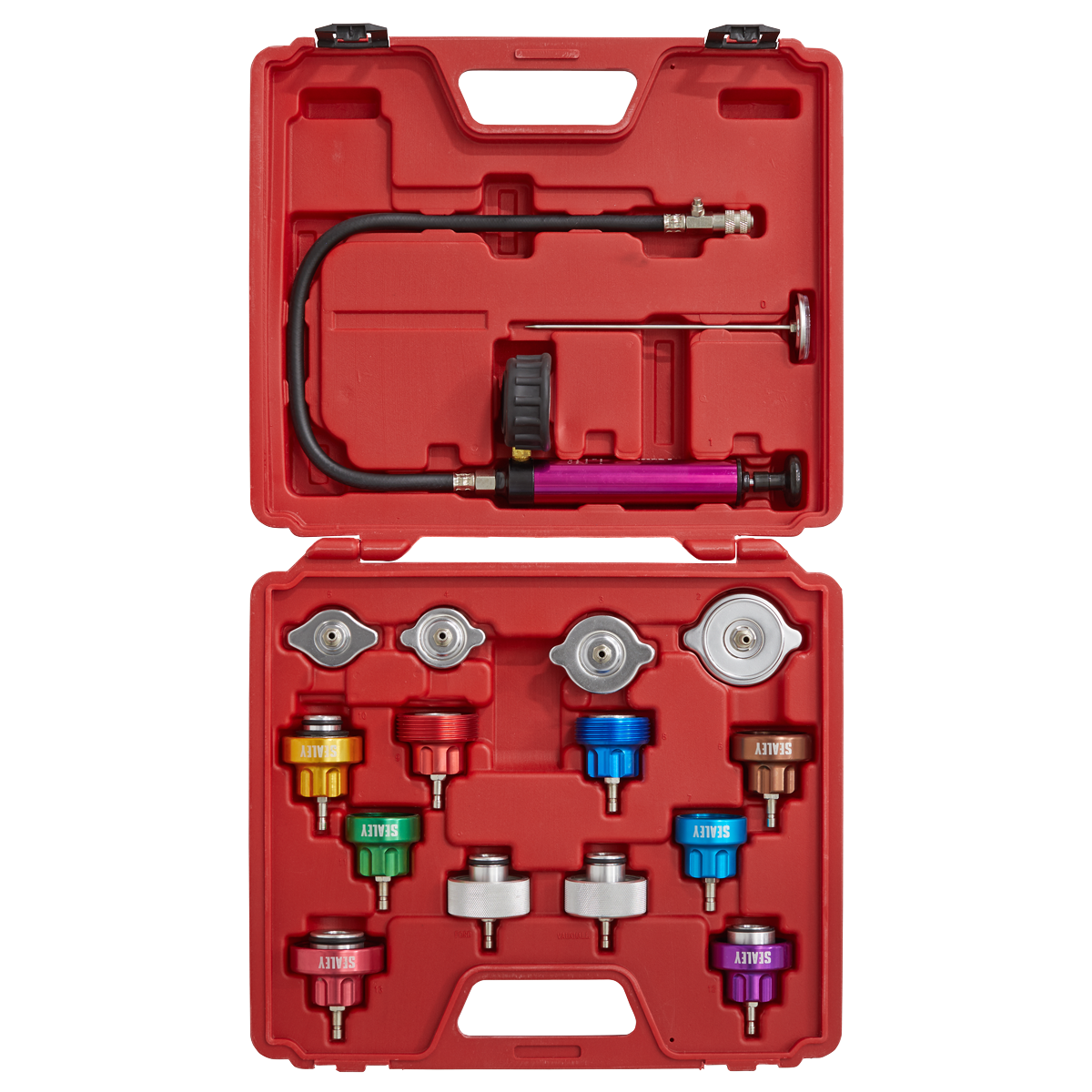 Sealey 16pc Cooling System Pressure Test Kit VS006