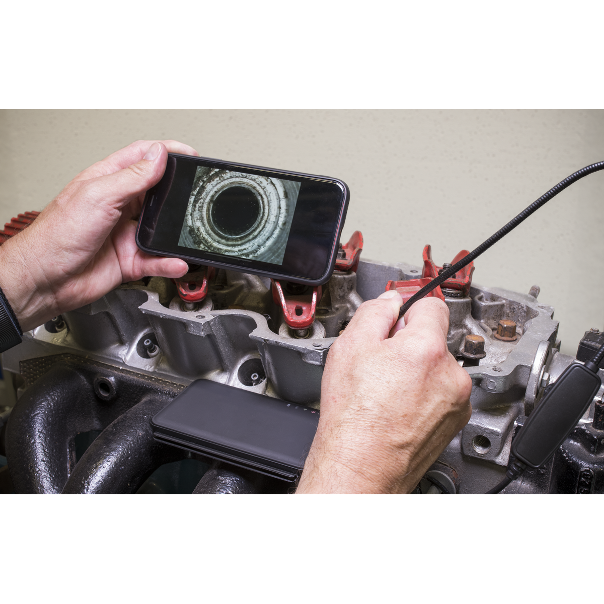 Sealey Rechargeable Ø5.5mm Probe Video Borescope for Smartphone VS01W