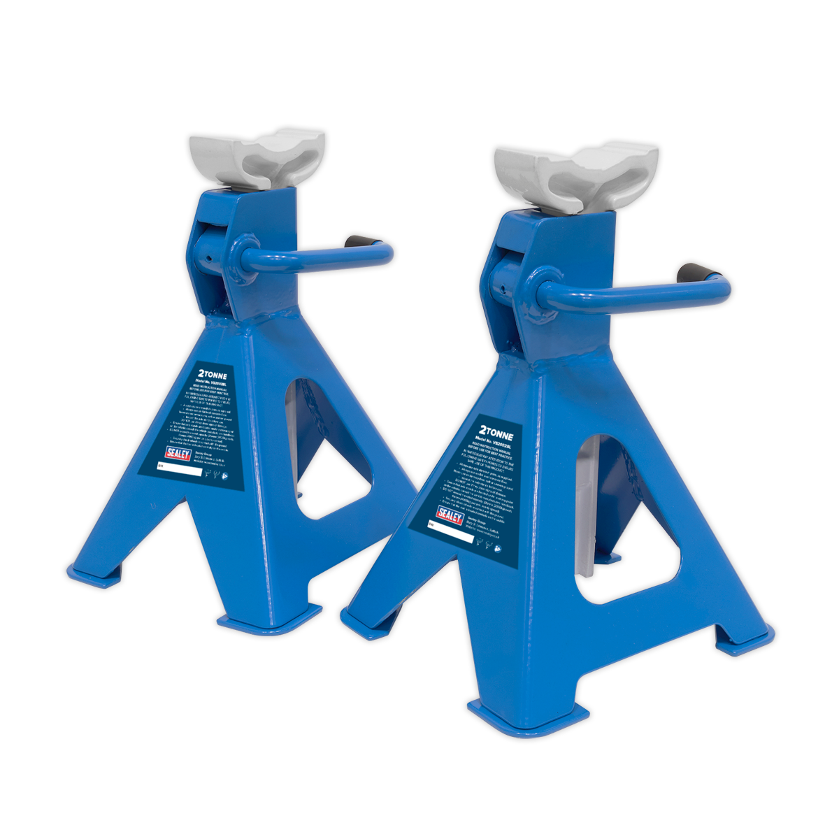 Sealey Ratchet Type Axle Stands (Pair) 2tonne Capacity per Stand - Blue VS2002BL