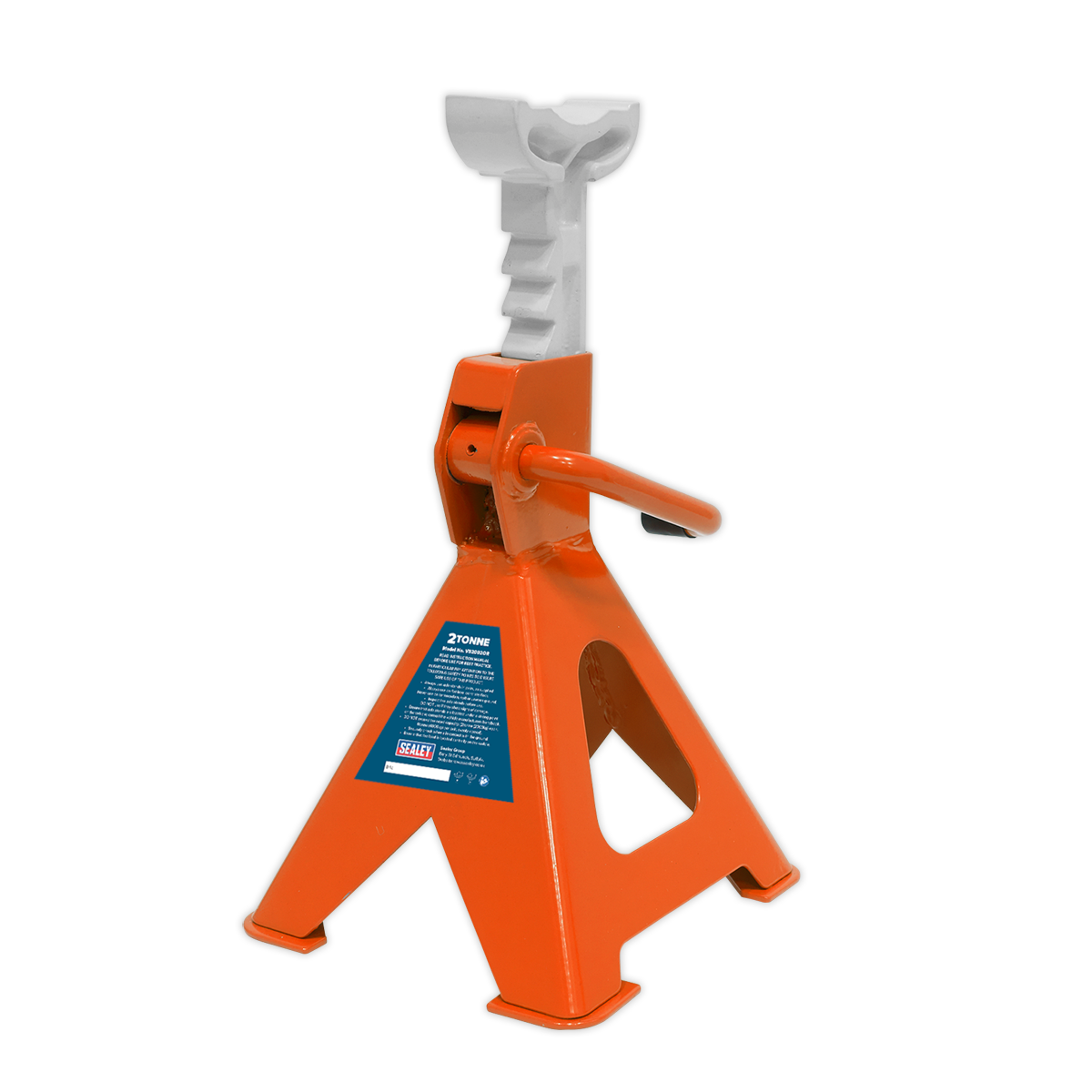 Sealey Ratchet Type Axle Stands (Pair) 2tonne Capacity per Stand - Orange VS2002OR