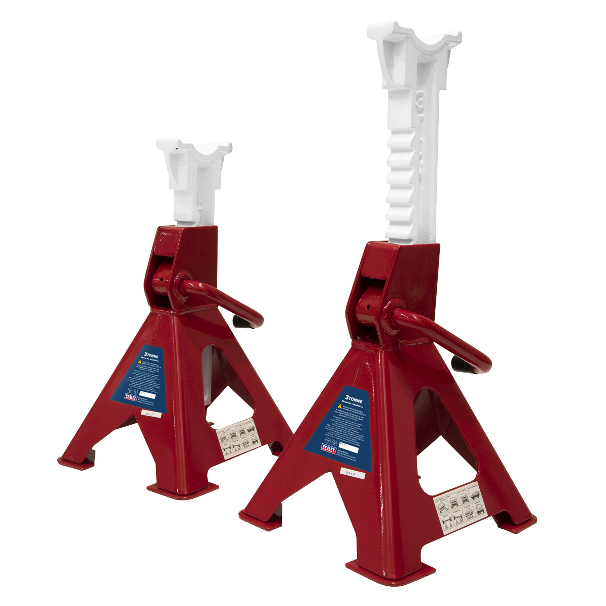 Sealey Ratchet Type Axle Stands (Pair) 3tonne Capacity per Stand VS2003