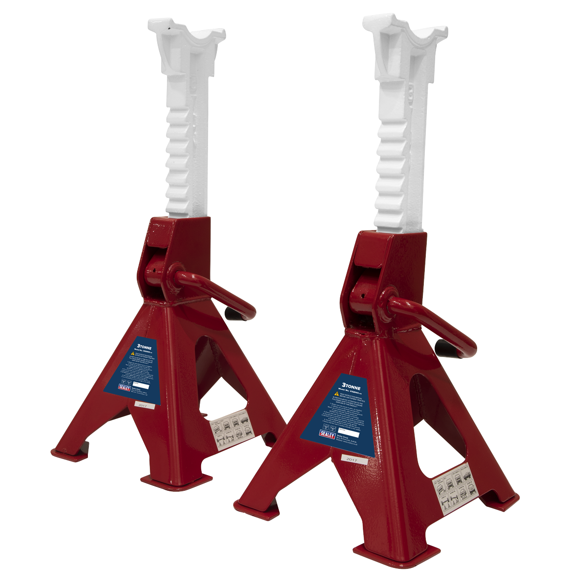 Sealey Ratchet Type Axle Stands (Pair) 3tonne Capacity per Stand VS2003