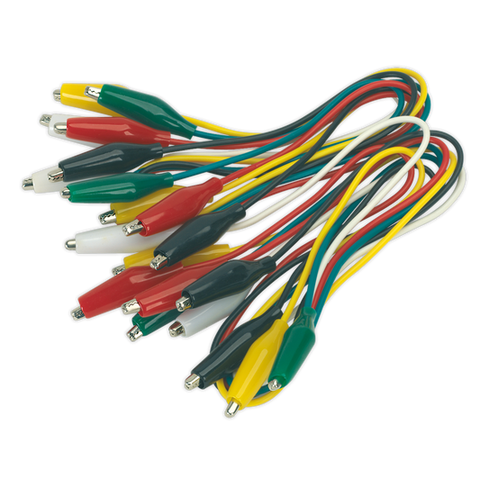 Sealey Jumper Test Lead Set - 5 Pairs x 450mm VS222