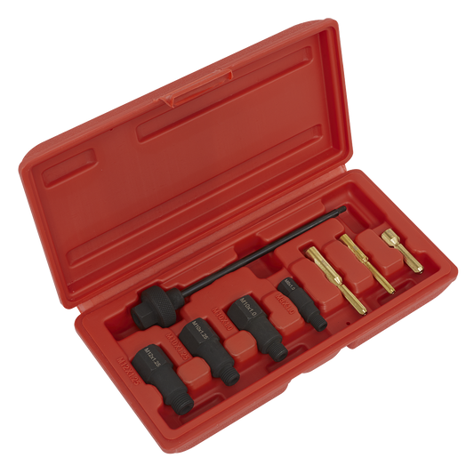 Sealey 8pc Glow Plug Reamer/Base Cleaning Set VS312