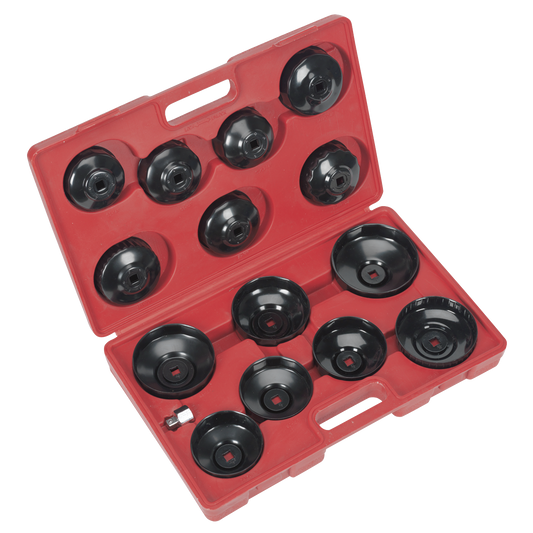 Sealey 15pc Oil Filter Cap Wrench Set VS7003