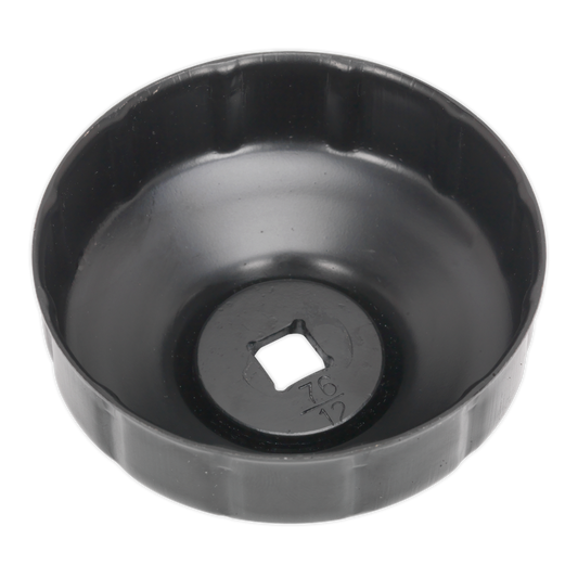 Sealey Ø76mm Oil Filter Cap Wrench 12 Flutes - Ford, Peugeot, Renault VS7006.V2-07